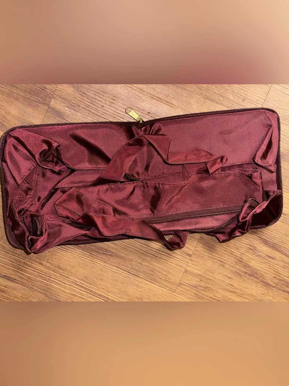 Vintage Packable Quilted Duffel Bag & Foldable Travel Tote – Burgundy / Maroon